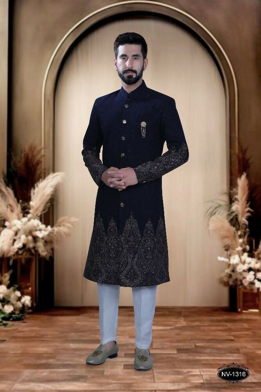 Joban Fashion Men's Blue TR Kurta with Pyjama