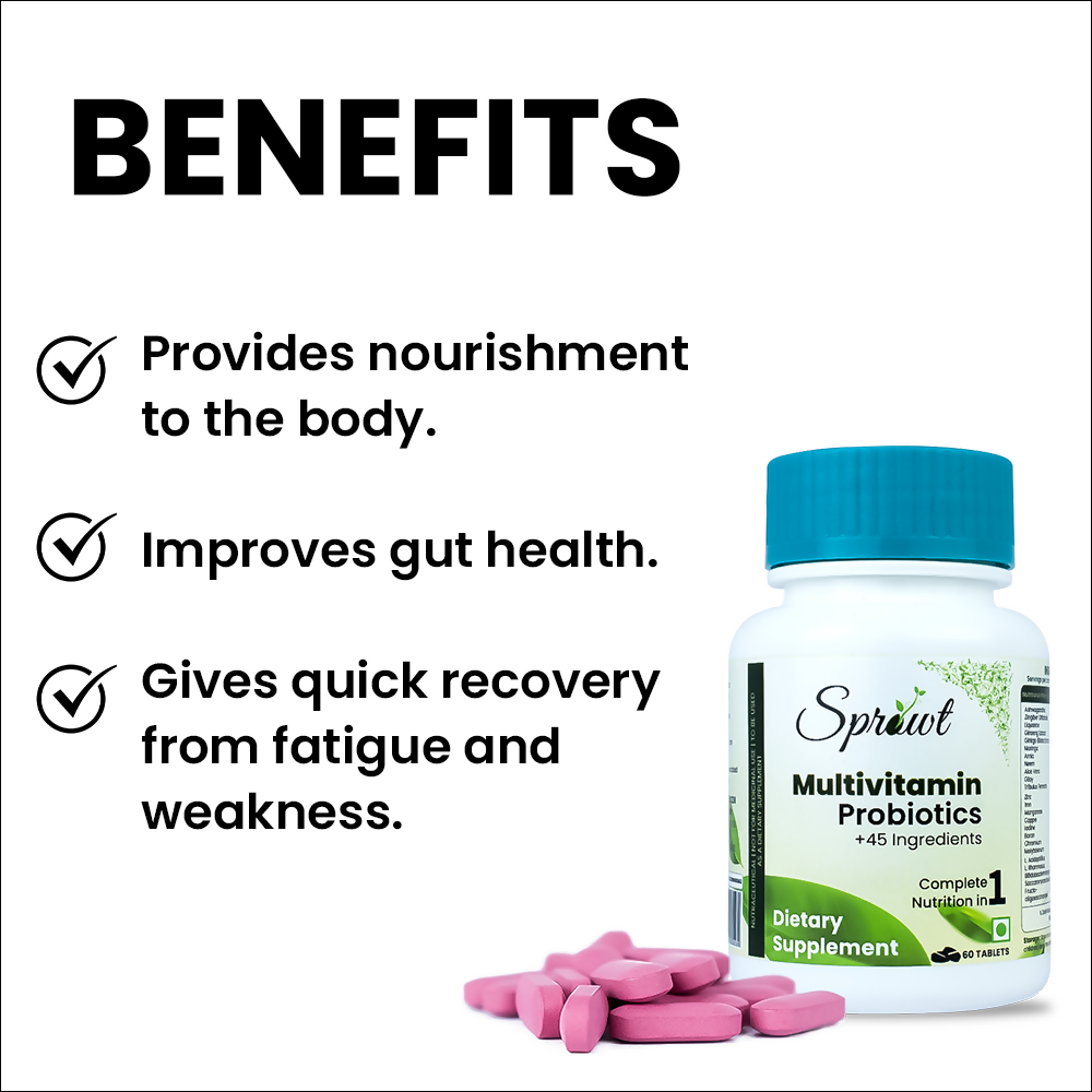 Sprowt Multivitamin With Probiotics Capsules - Grab2buy