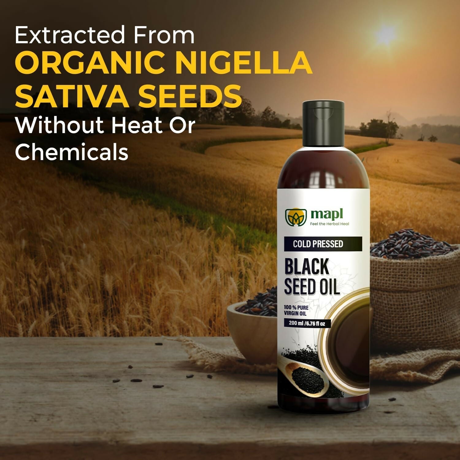 MAPL Organic Black Seed Oil Cold-Pressed 