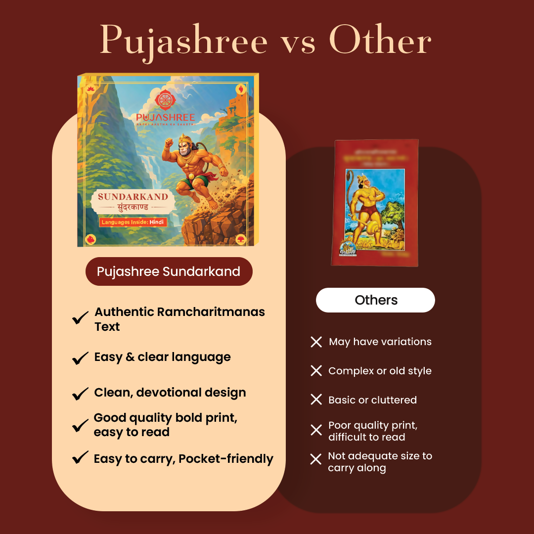 Pujashree Sunder Kand Book – Spiritual Hindu Devotional Book For Daily Chanting