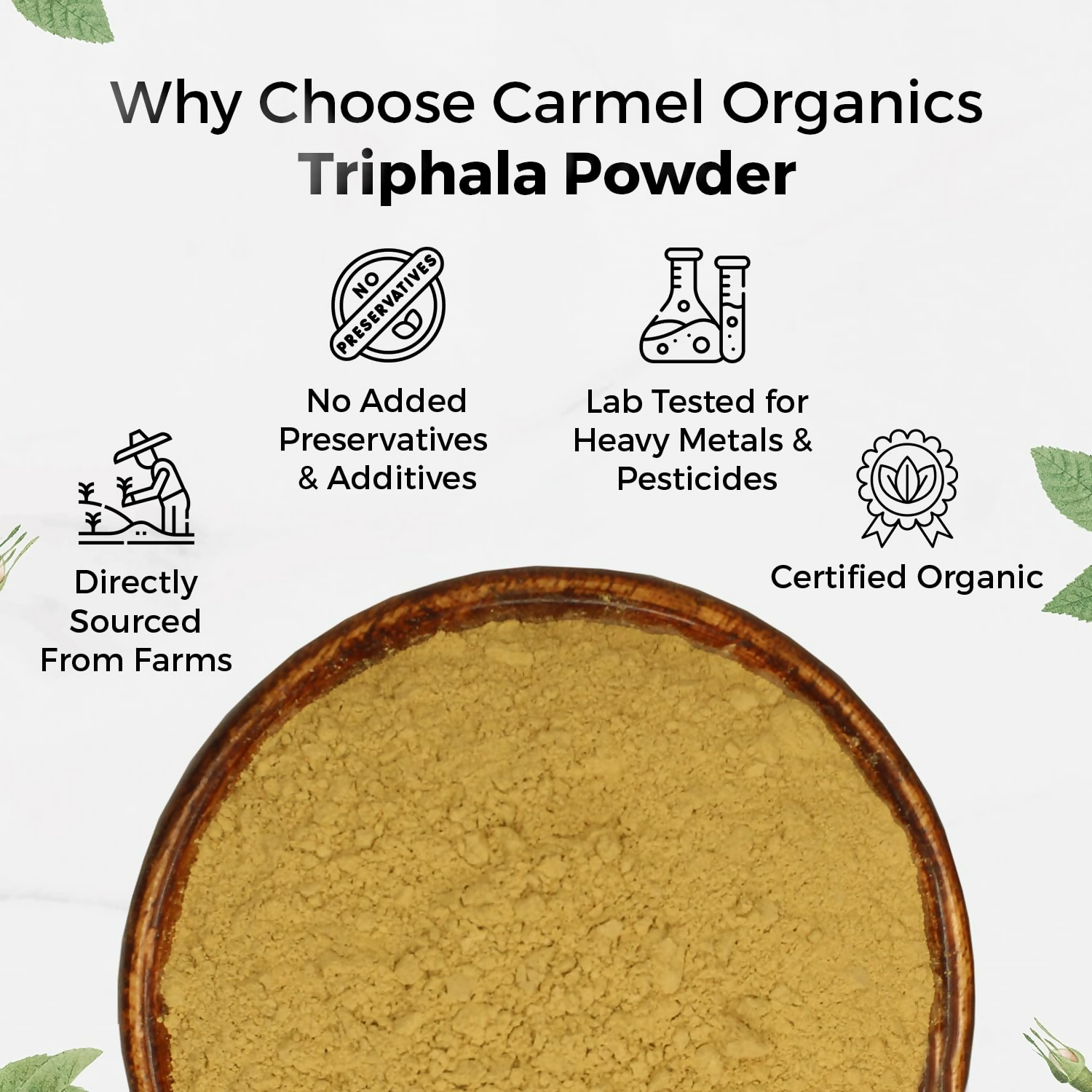 Carmel Organics Triphala Fruits Powder 