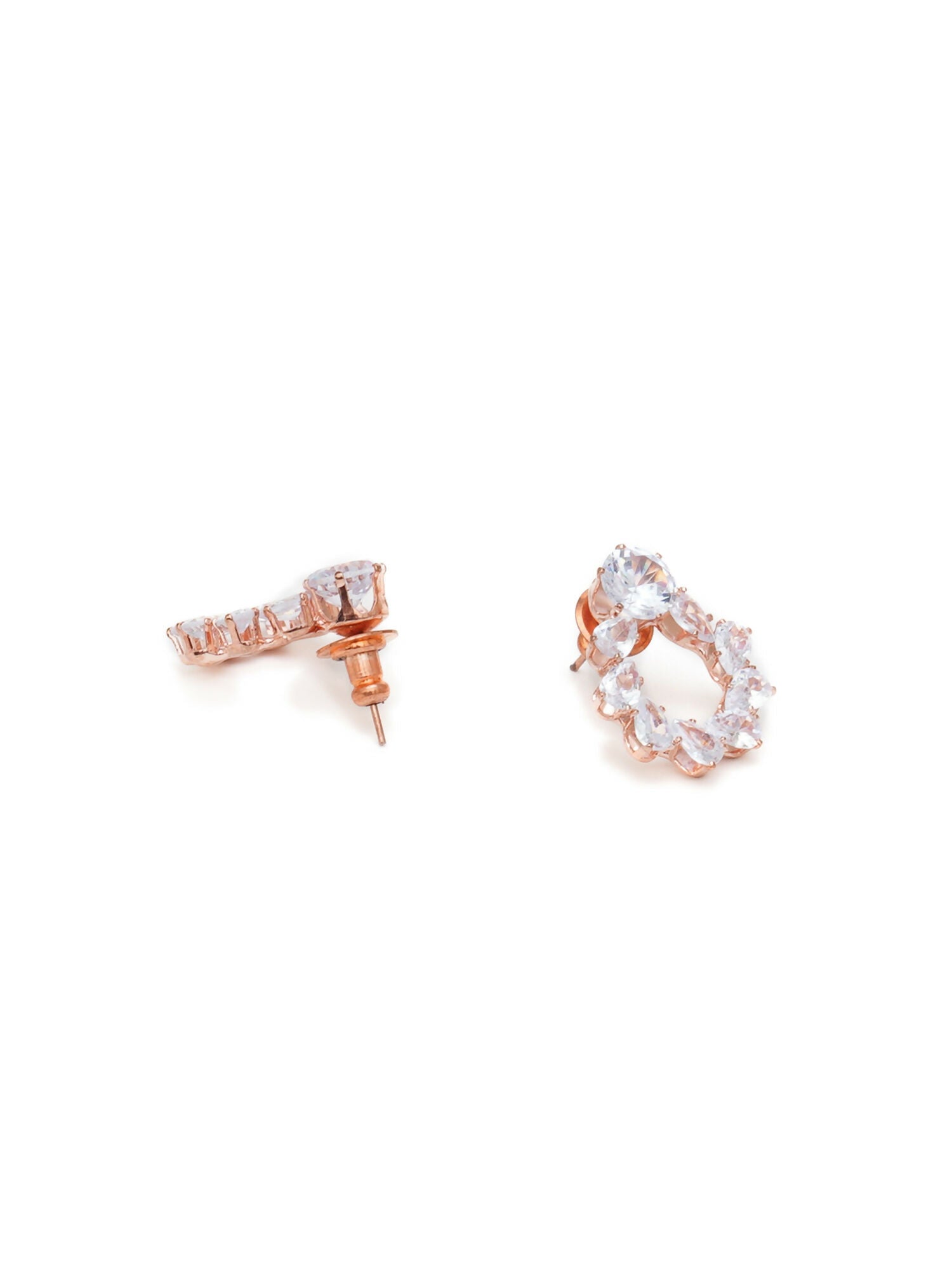 stone stud (Rose gold) - Ruby Raang