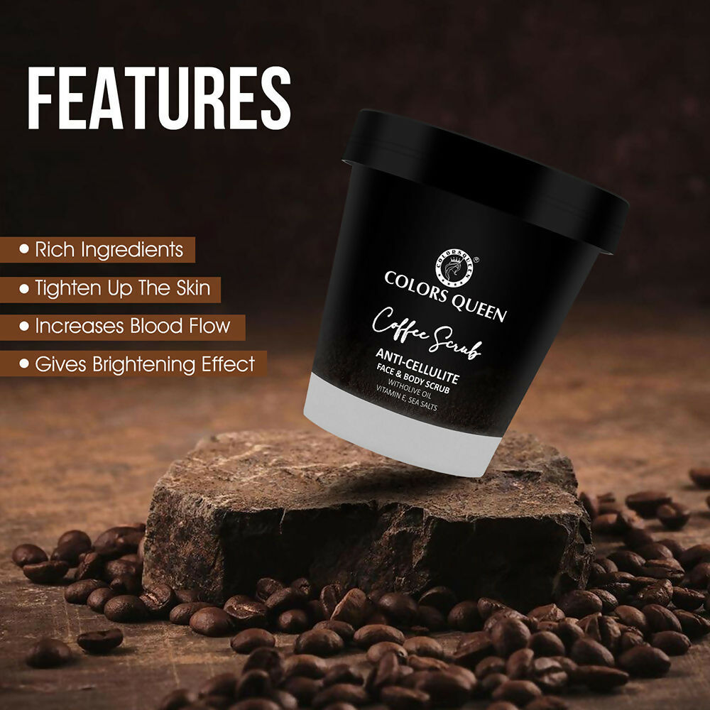 Colors Queen Anti-Cellulite Coffee Face & Body Scrub  Grab2Buy Colors Queen Grab2Buy