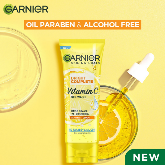 Garnier Skin Naturals Bright Complete Vitamin C Gel Face Wash - Grab2buy