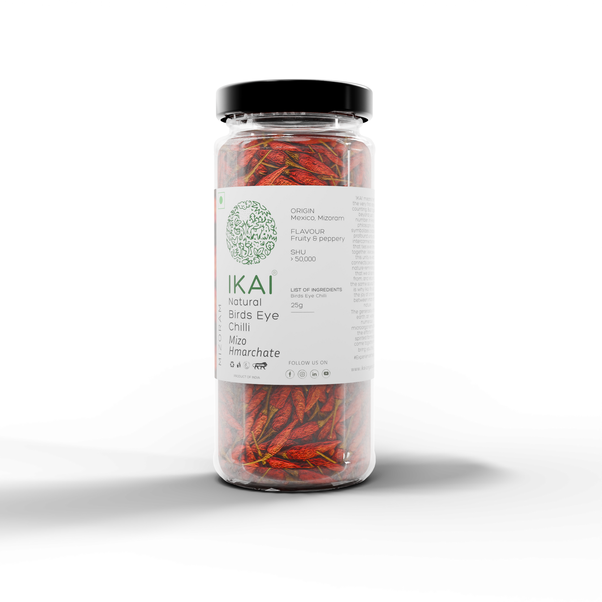 3 - Natural Bird’s Eye Chilli - 25g