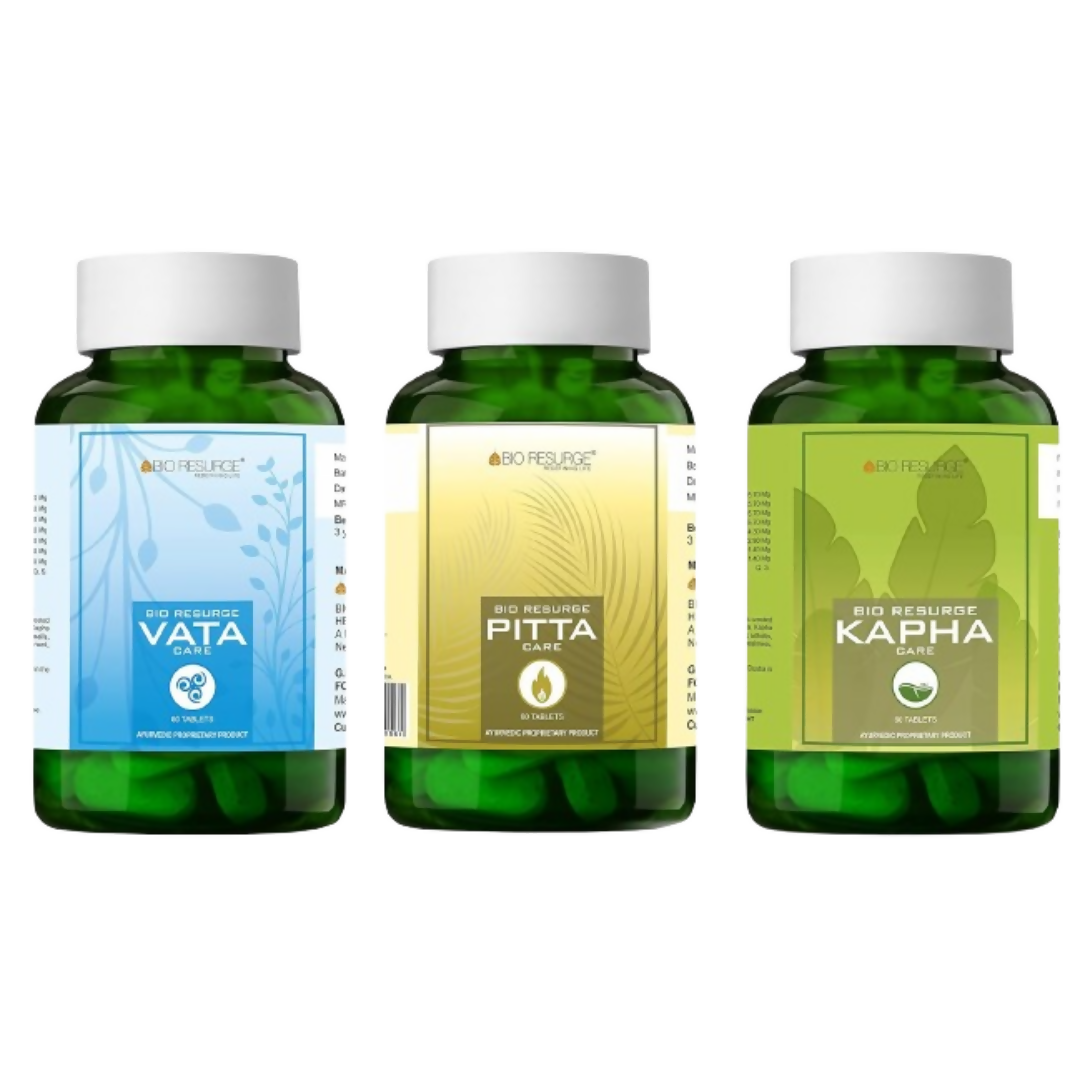 Bio Resurge Life Pitta Vatta Kapha Tablets Combo - Grab2buy