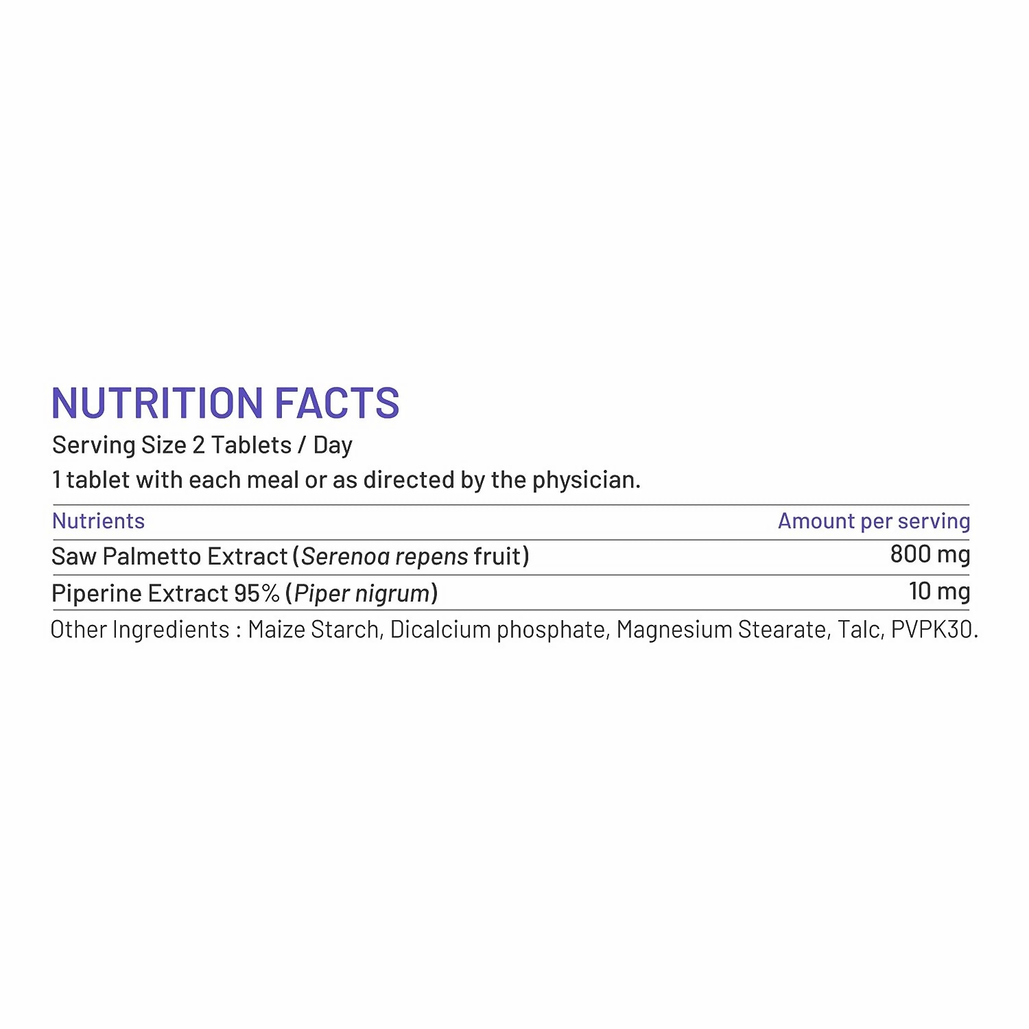 Bliss Welness Saw Palmetto Extract Tablets 