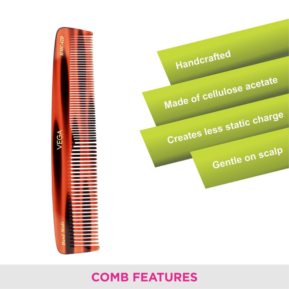 Vega Handcrafted Graduated Dressing Comb - HMC-42D  Grab2Buy Vega Grab2Buy