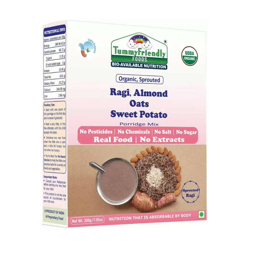 TummyFriendly Foods Stage3 Sprouted Ragi, Brown Rice, Oats, Sathu Maavu, Pulses, Vegetables & Fruit Porridge Mixes For 8 Months  Grab2Buy TummyFriendly Foods Grab2Buy