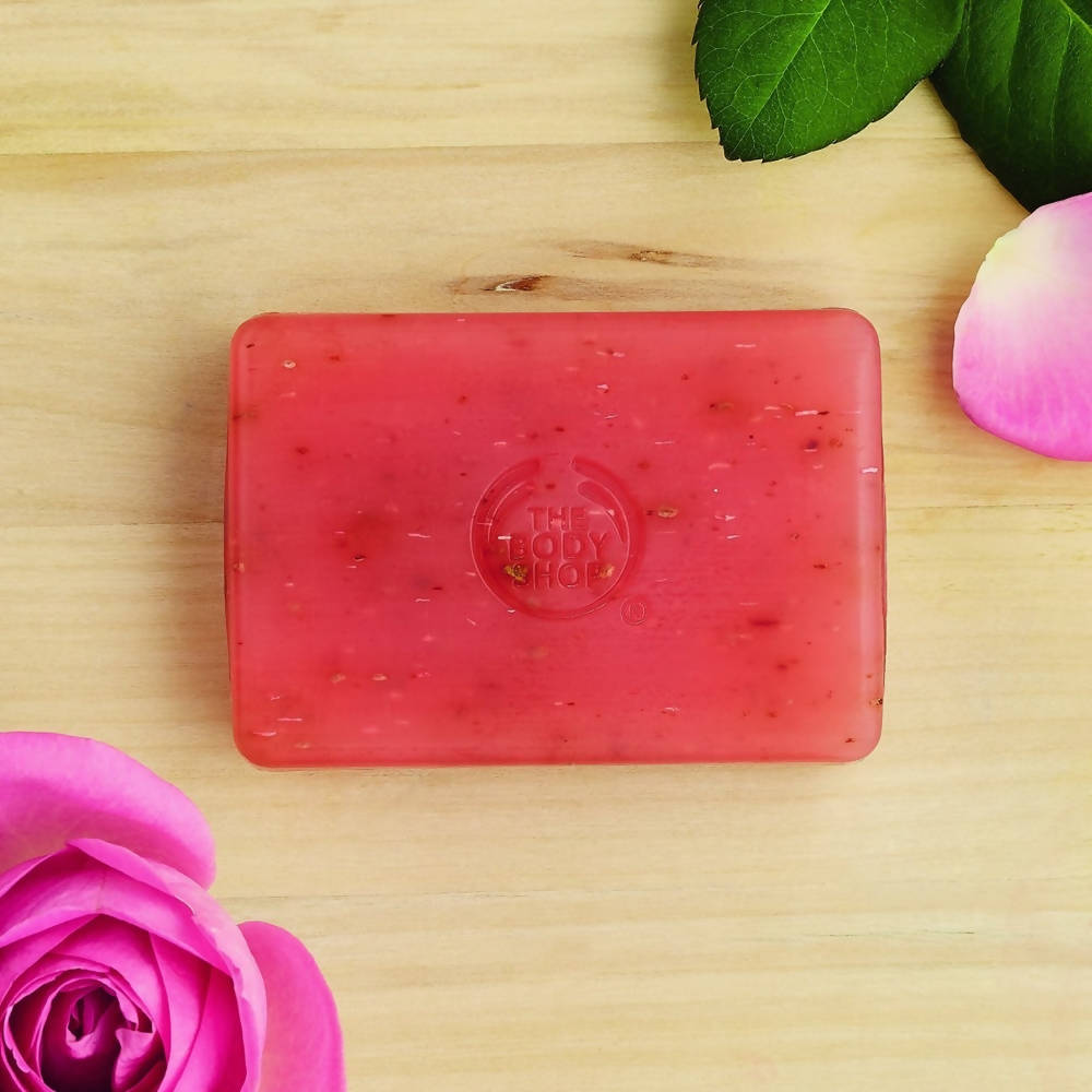 The Body Shop British Rose Exfoliating Soap  Grab2Buy The Body Shop Grab2Buy