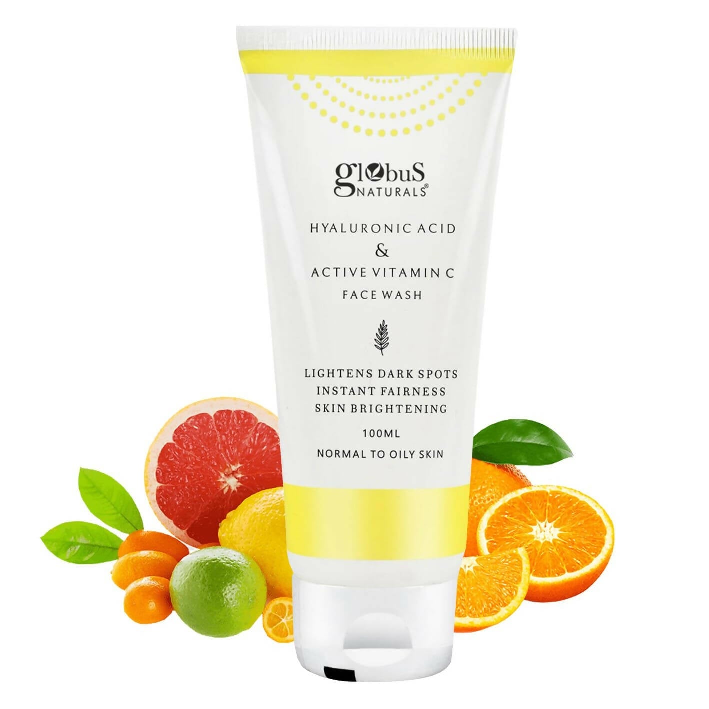 Globus Naturals Anti-Ageing Face Wash with Hyaluronic Acid and Vitamin C - Grab2buy