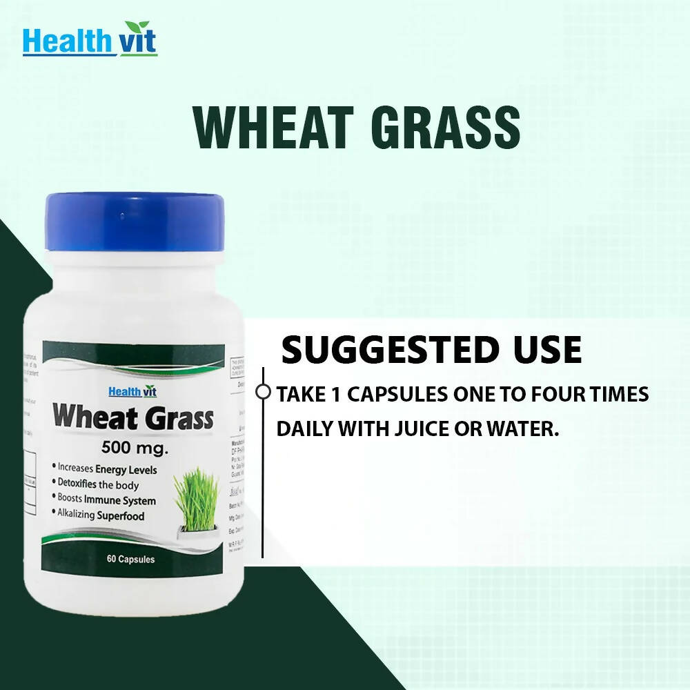 Healthvit Wheat Grass Capsules - Grab2buy