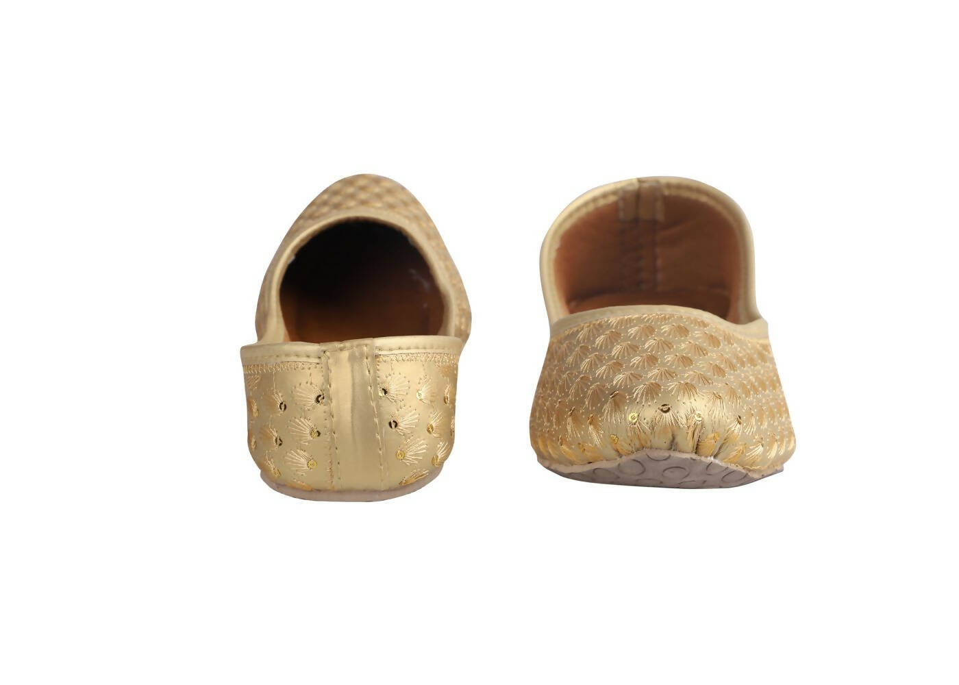 Tiny Bugs Girls Sequin Detailing Ethnic Juttis - Gold  Grab2Buy Tiny Bugs Grab2Buy