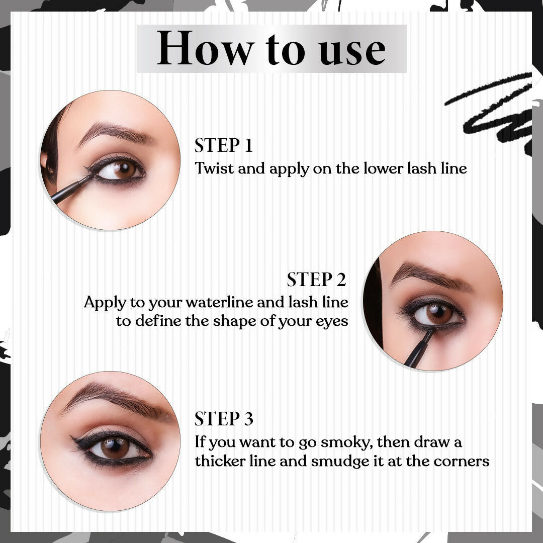 The Natural Wash Eyecatchy Longstay Intense Kajal - Black Pearl 