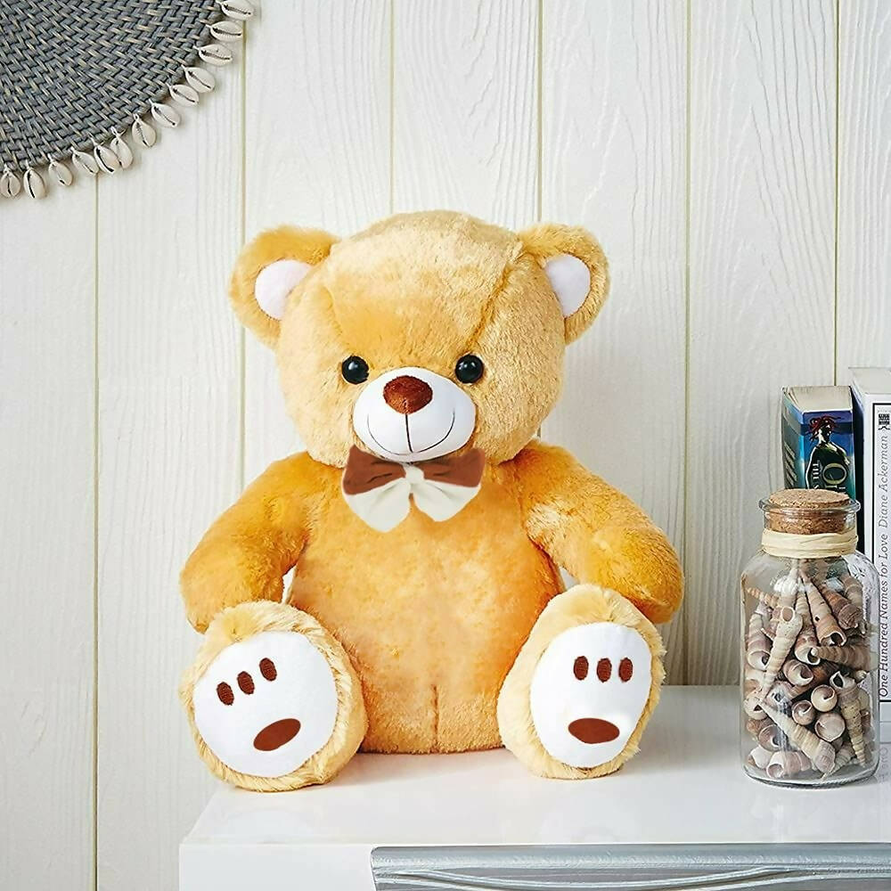Webby Plush Cute Sitting Teddy Bear Soft Toys With Neck Bow (Brown Color)  Grab2Buy Generic Grab2Buy