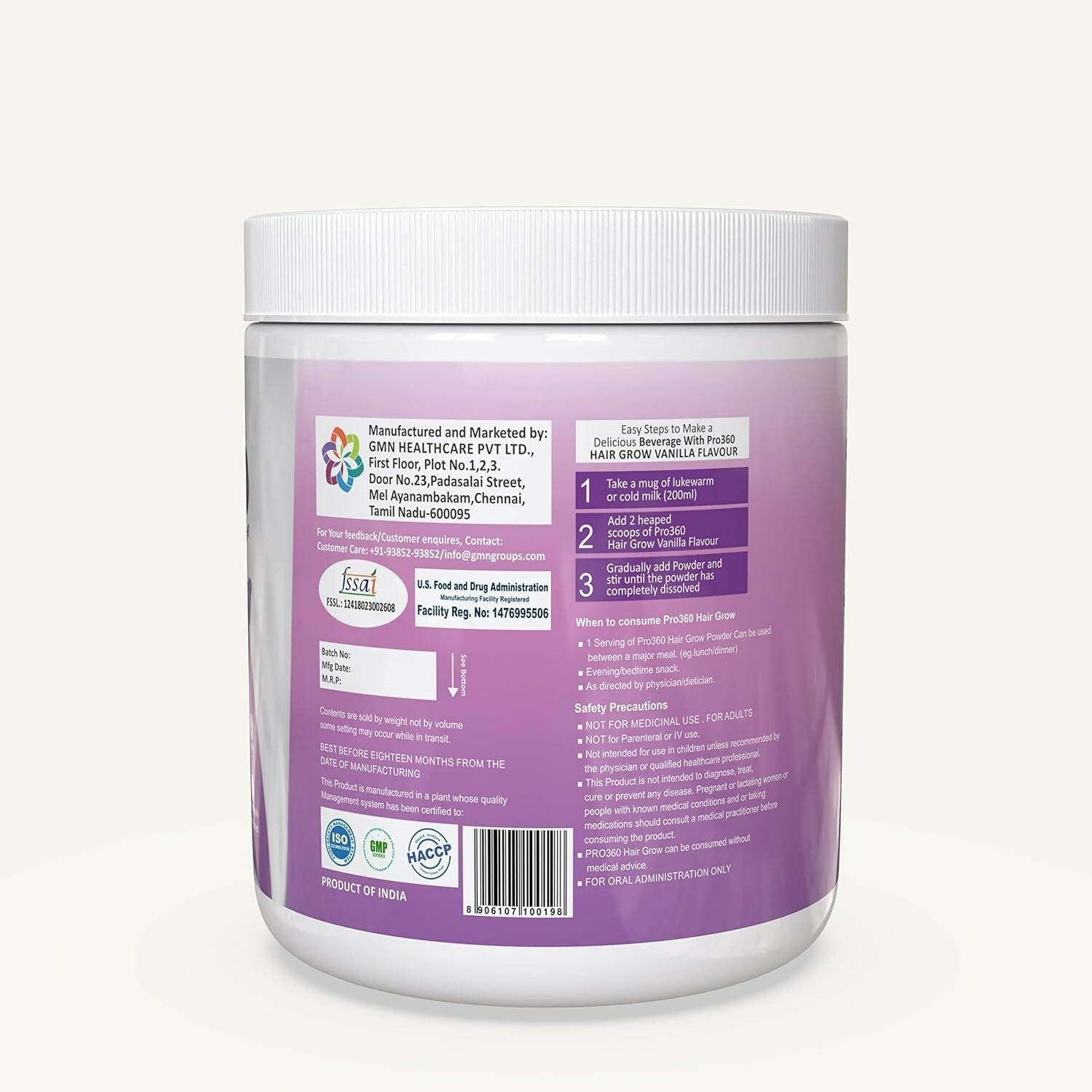 Pro360 Hair Grow Protein Powder for Healthy Hair Growth 