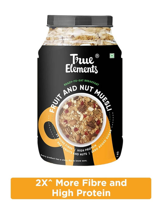 True Elements Fruit And Nut Muesli - Protein Rich 