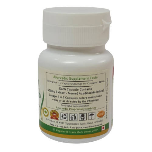 Deep Ayurveda Neem 500mg Veg Capsules - Grab2buy