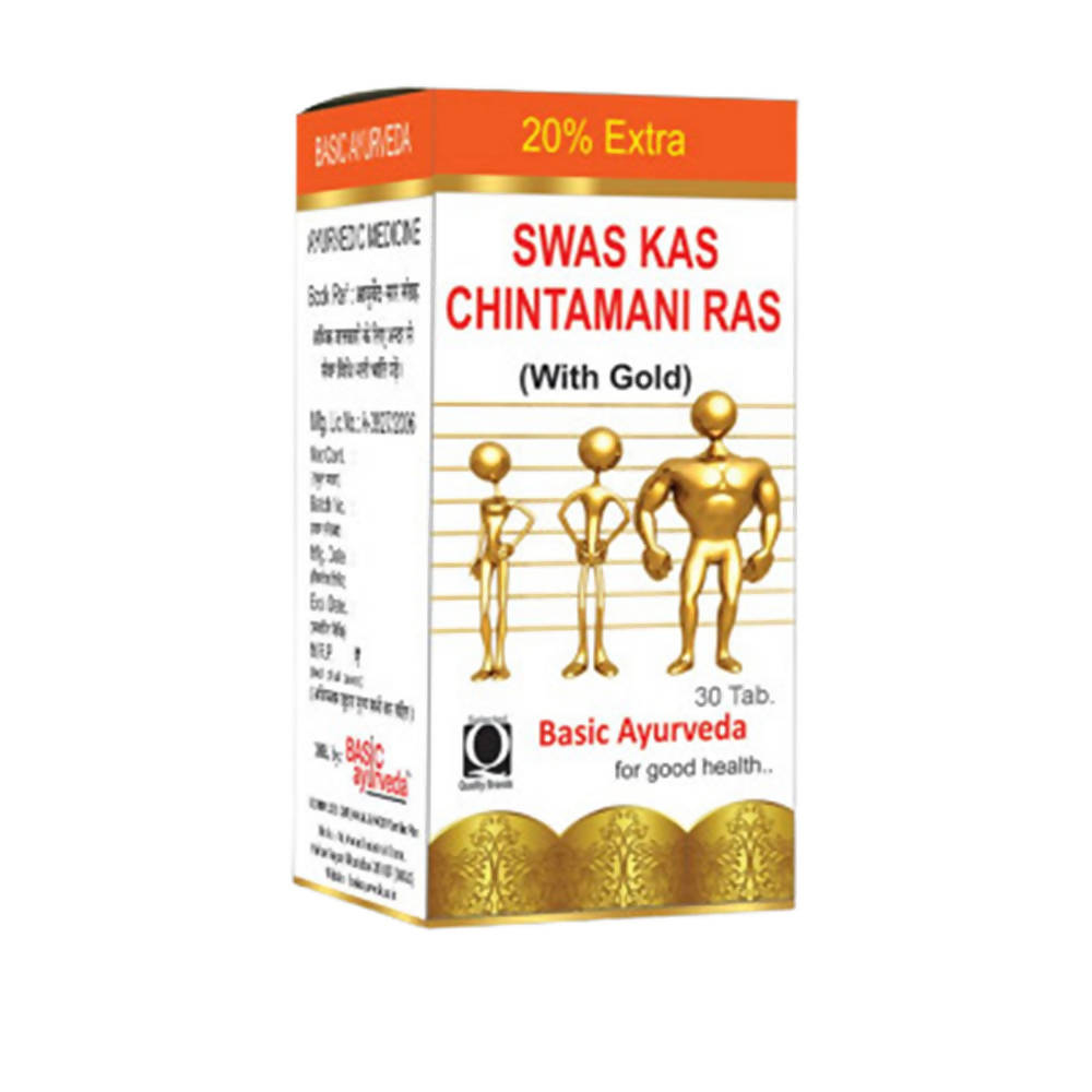 Basic Ayurveda Swas Kas Chintamani Ras (Brihat) Tablets 