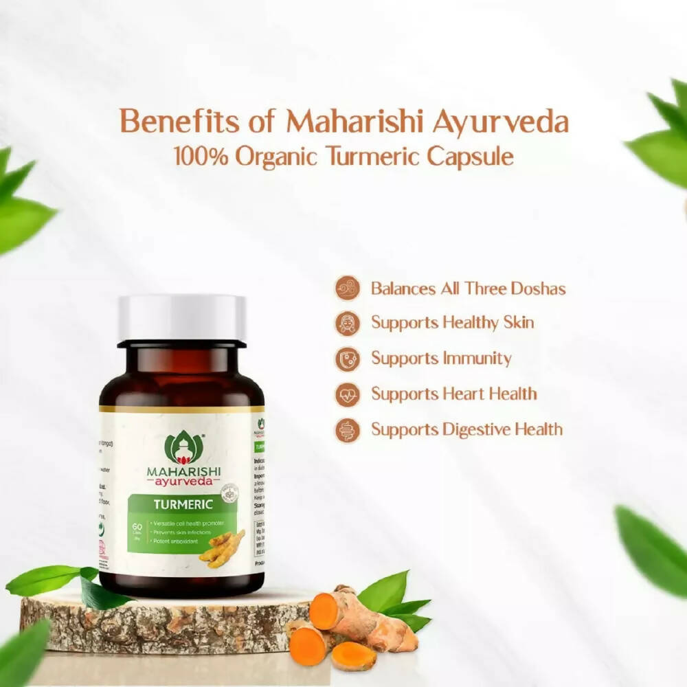 Maharishi Ayurveda Organic Turmeric Capsules - Grab2buy