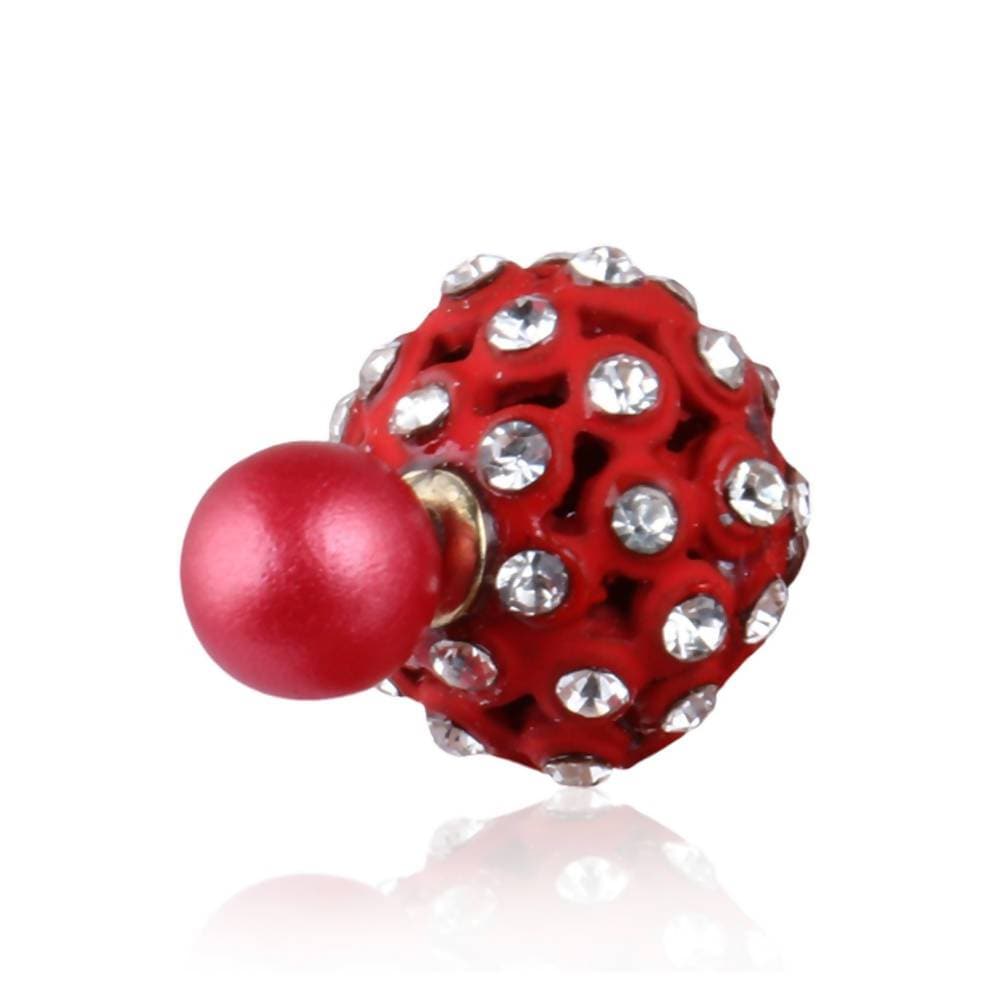 Trendoo Jewelry Gold Plated Stylish Fancy Red Studs