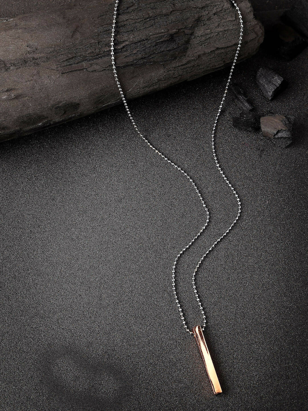 NVR Men Copper Plated Geomatric Pendent With Chain 