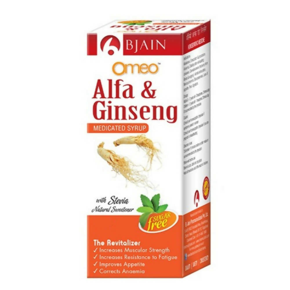 Bjain Homeopathy Omeo Alfa & Ginseng Syrup Sugar Free - Grab2buy