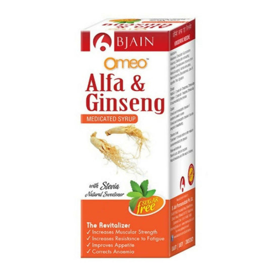 Bjain Homeopathy Omeo Alfa & Ginseng Syrup Sugar Free - Grab2buy