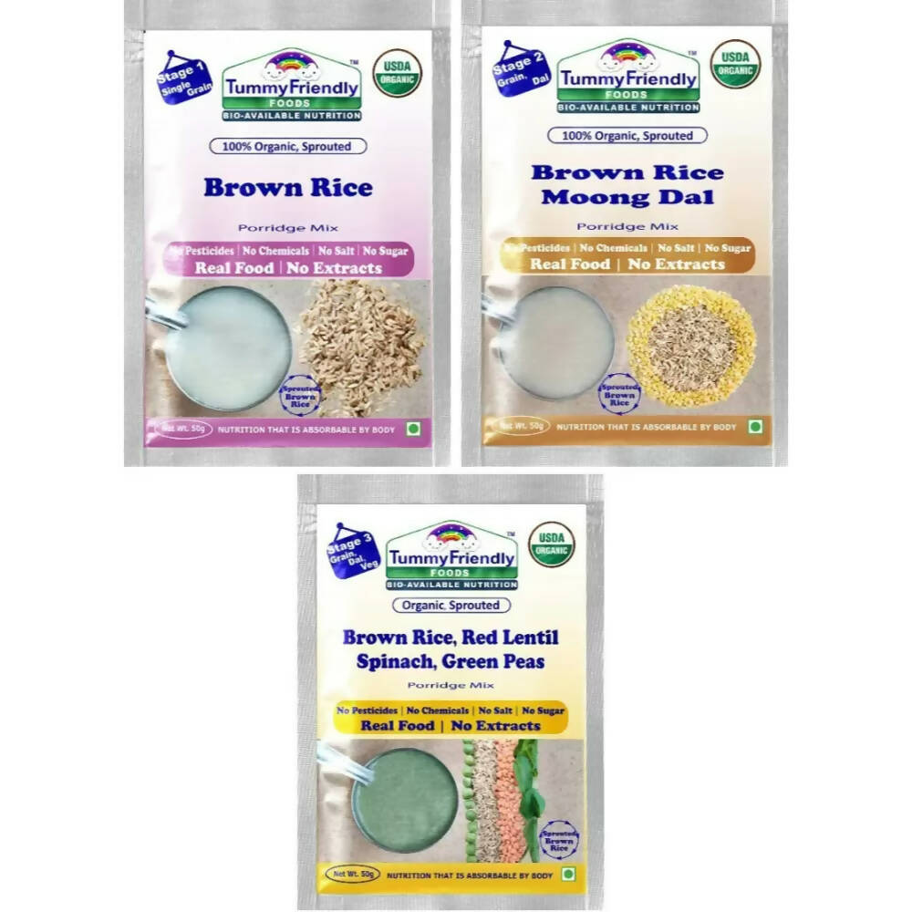 TummyFriendly Foods Certified Brown Rice Porridge Mixes - Stage1, Stage2, Stage3  Grab2Buy TummyFriendly Foods Grab2Buy