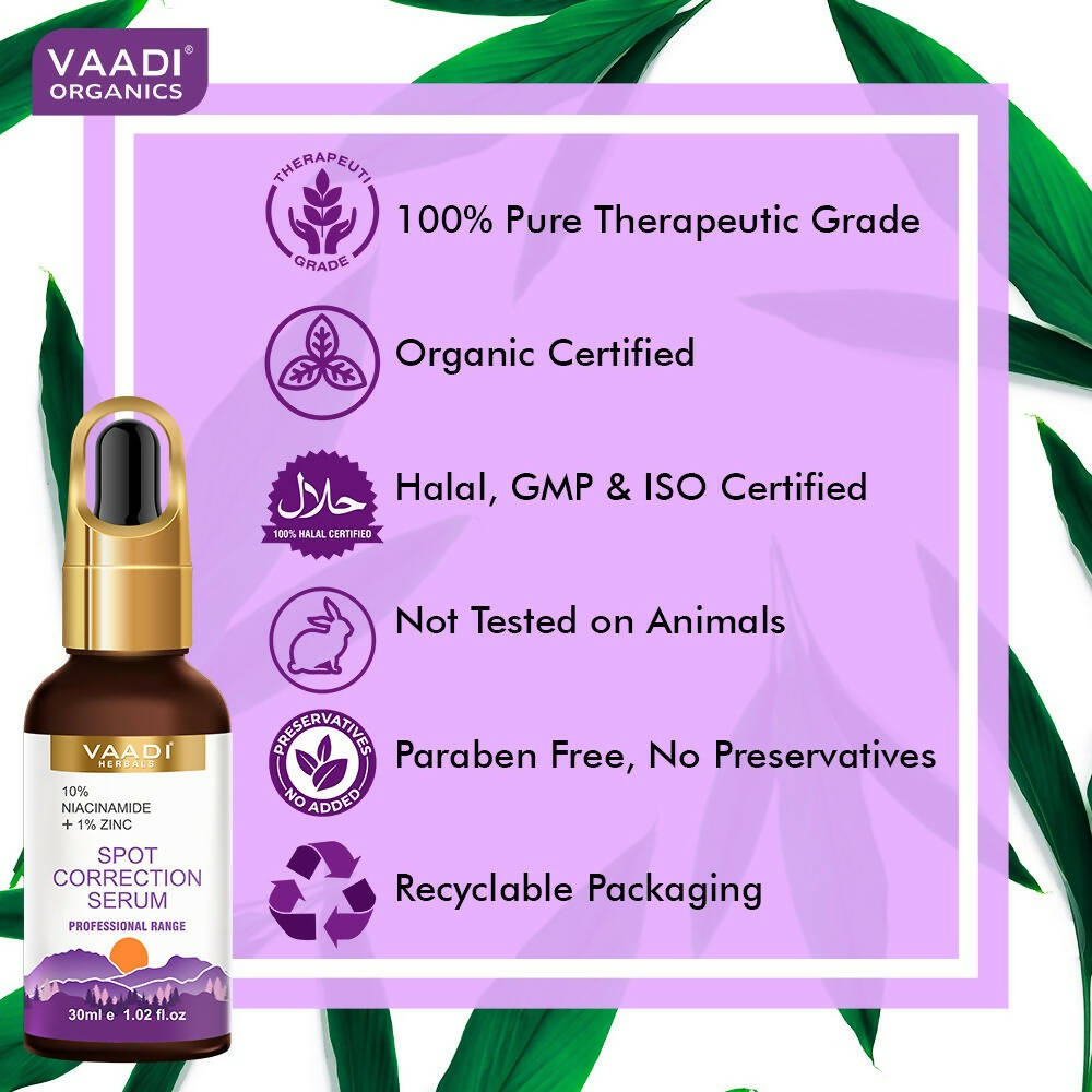 Vaadi Herbals Spot Correction Serum With 10 % Niacinamide & 1% Zinc  Grab2Buy Vaadi Herbals Grab2Buy