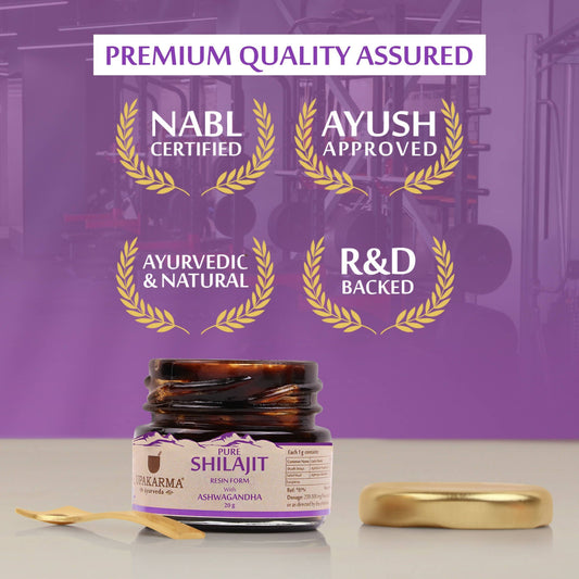 Upakarma Ayurveda Pure SJ Resin with Safed Musli & Pure SJ Resin with Ashwagandha Combo 