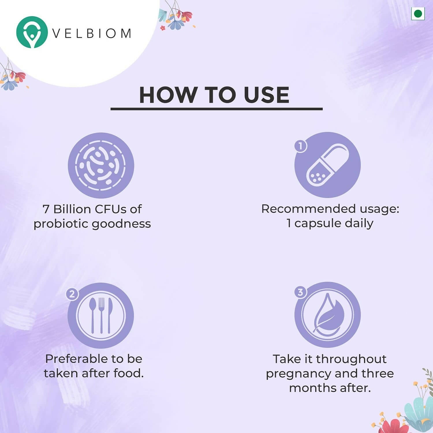 Velbiom Nu Mom Probiotic Health Capsules For Women - Grab2buy