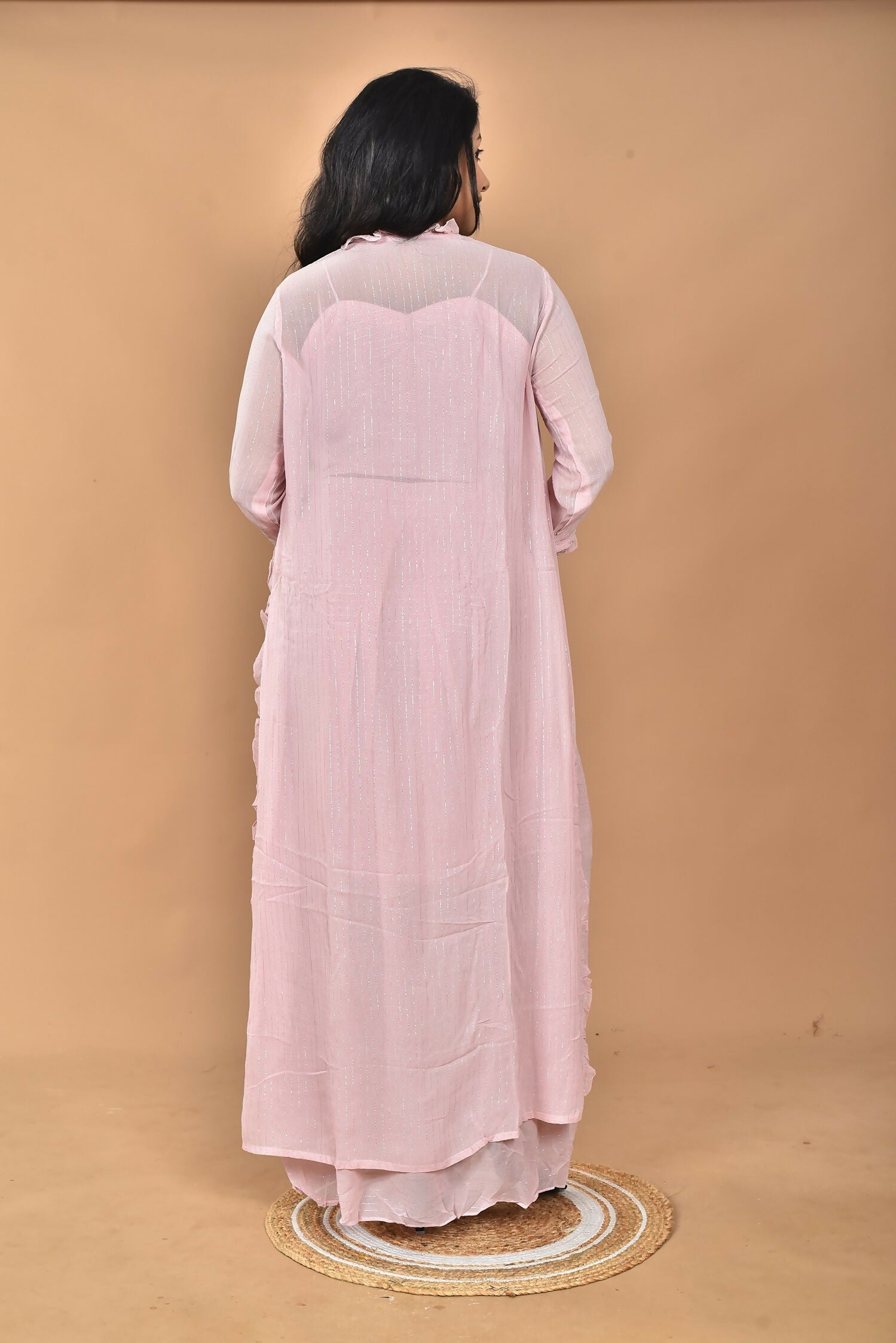 Morchari Women Hand Embroidery Crop Top-Pink 