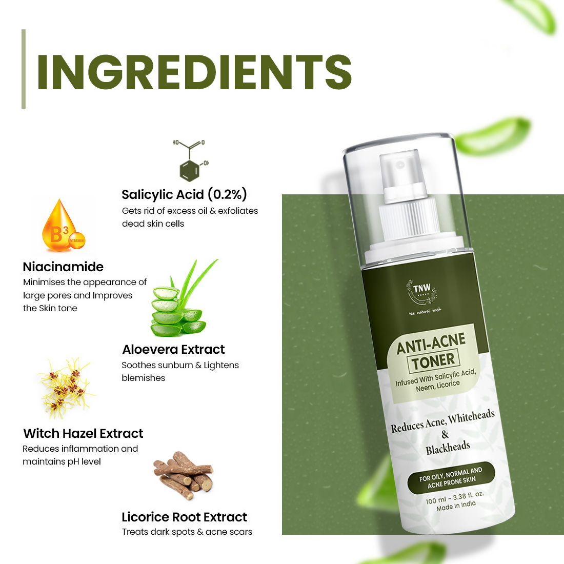 The Natural Wash Anti-Acne Toner With Salicylic Acid  Grab2Buy The Natural Wash Grab2Buy