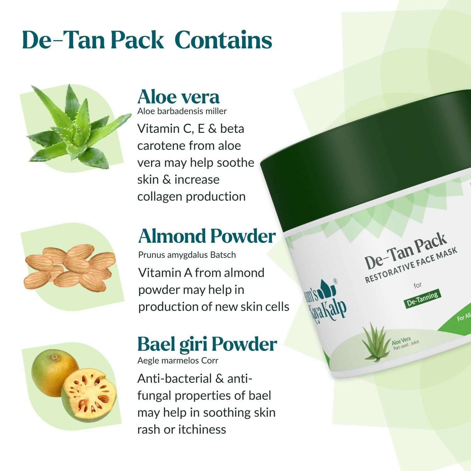 Kulsum's Kaya Kalp Herbals De-Tan Pack For De -Tanning 