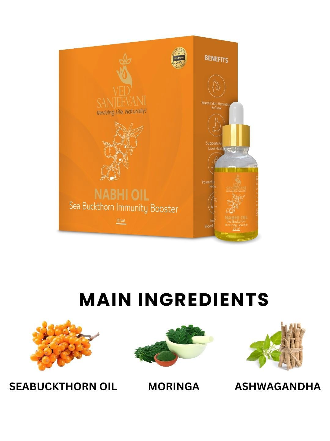 Ved Sanjeevani Seabuckthorn Nabhi Oil  Grab2Buy Ved Sanjeevani Grab2Buy