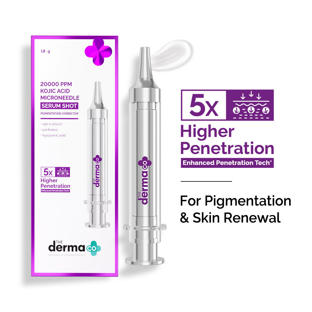 The Derma Co 20000 PPM Kojic Acid Microneedle Face Serum Shot for Pigmentation & Skin Renewal  Grab2Buy The Derma Co Grab2Buy