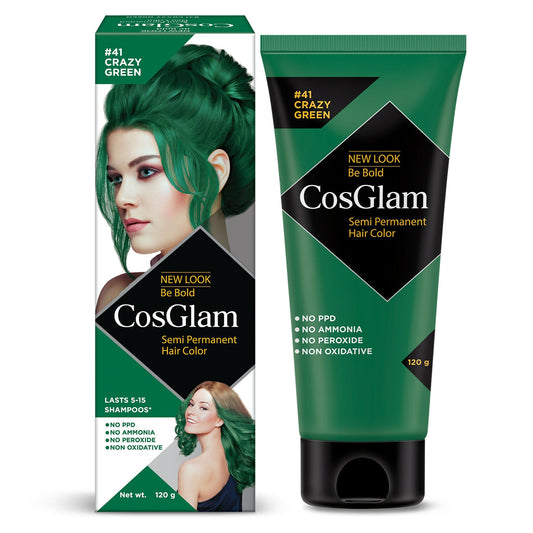 Cosglam Semi Permanent Hair Color for Women & Men (#41 Crazy Green)