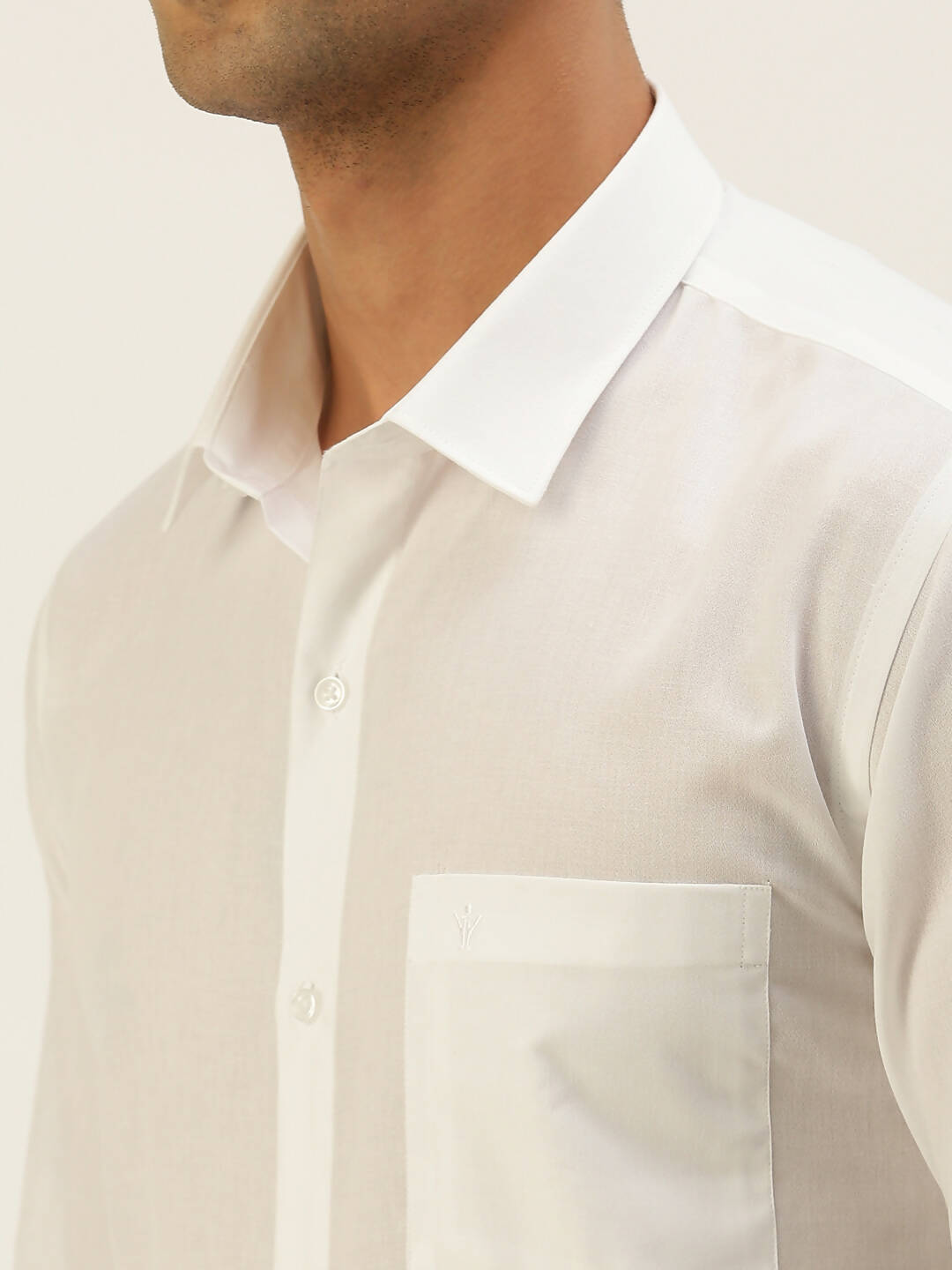 Ramraj Cotton Mens Full Sleeve White Shirt Plus Size - Minister Cotton 