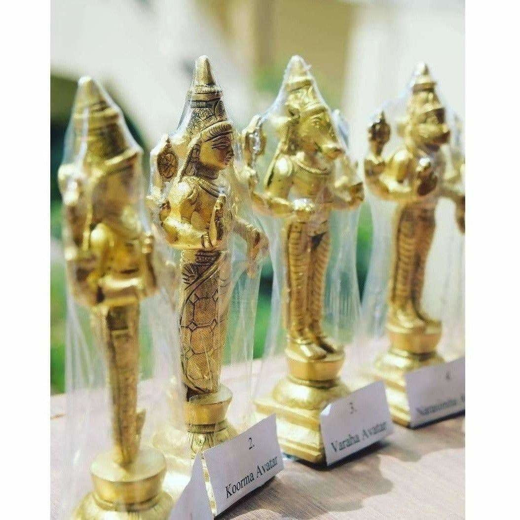 Dasavathara 10 Avathara's of Lord Vishnu-Brass Statue Set - Grab2buy