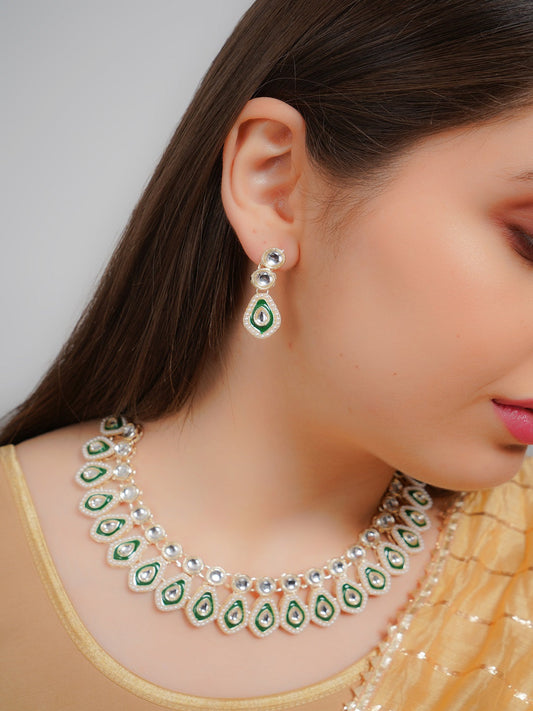 Divisha Alloy Gold-plated Pearl Jewellery Set | Grab2Buy