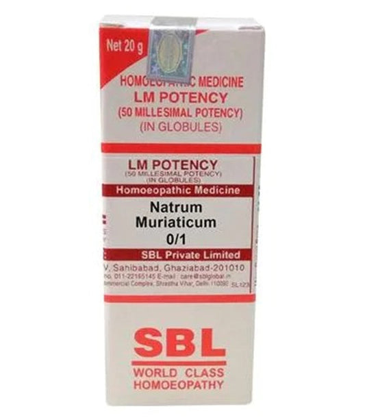 SBL Homeopathy Natrum Muriaticum LM Potency 