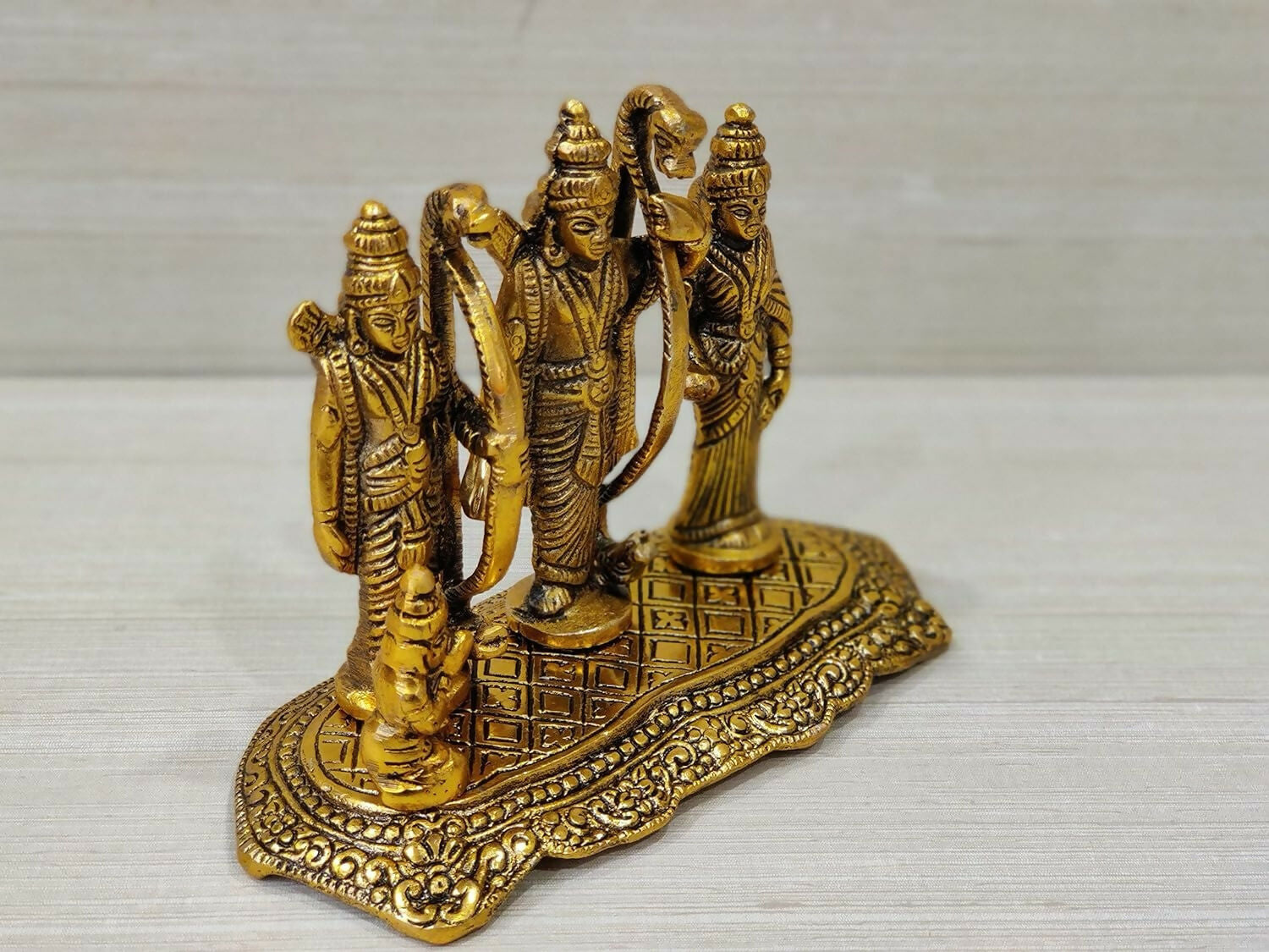 Giftnagri Lord Ram Darbar Idol Metal Showpiece Hindu Religious Idols - Grab2buy