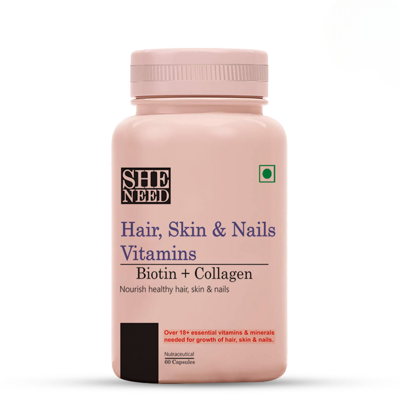 SheNeed Hair, Skin & Nails Vitamins Capsules 
