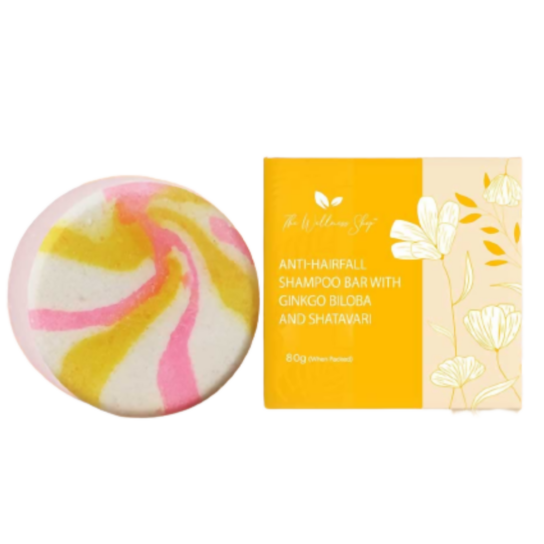 The Wellness Shop Anti Hairfall Shampoo Bar With Ginkgo Biloba And Shatavari  Grab2Buy The Wellness Shop Grab2Buy