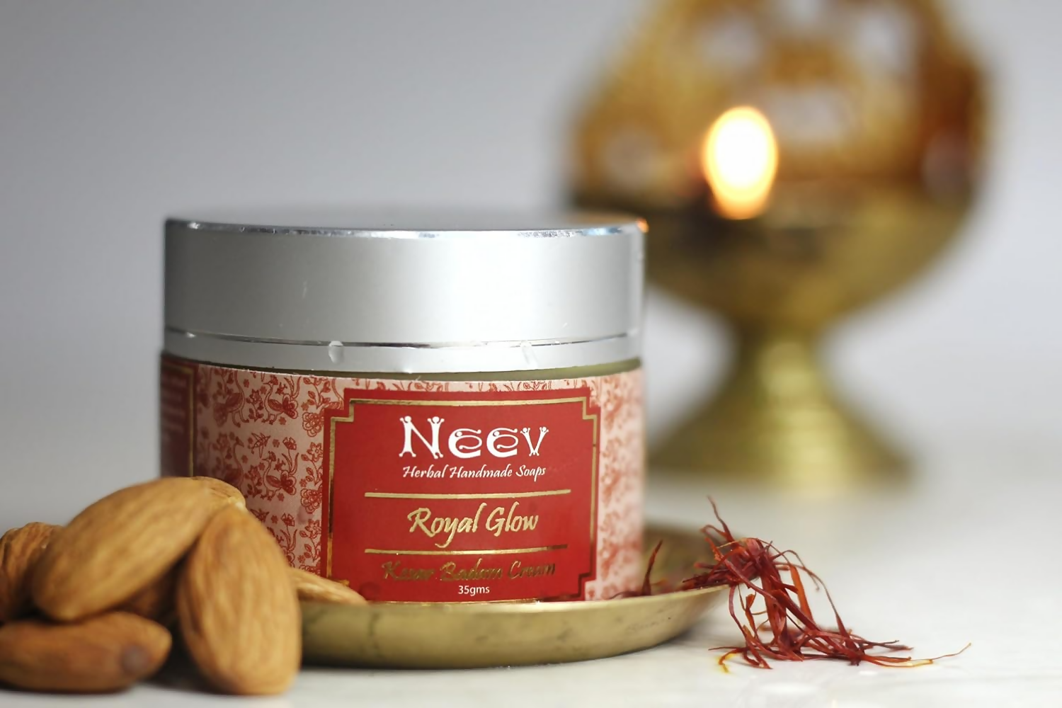 Neev Herbal Handmade Soaps Royal Glow Kesar Badam Cream