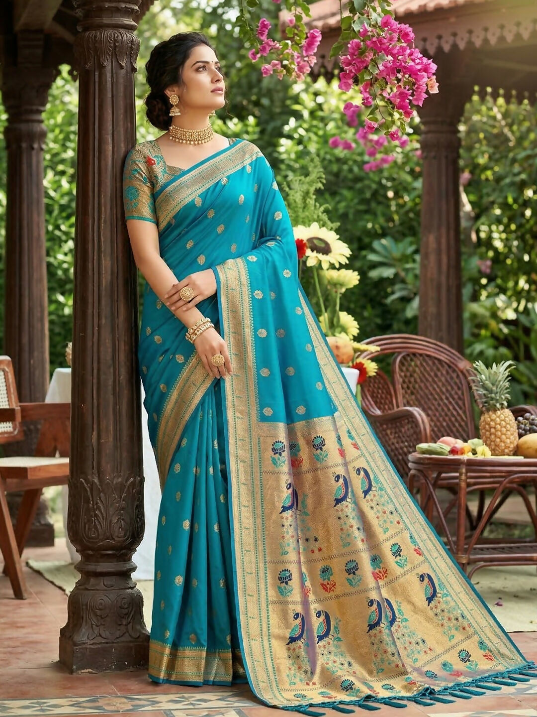 Shree Shyam Fashion Sky Blue Soft Silk Saree