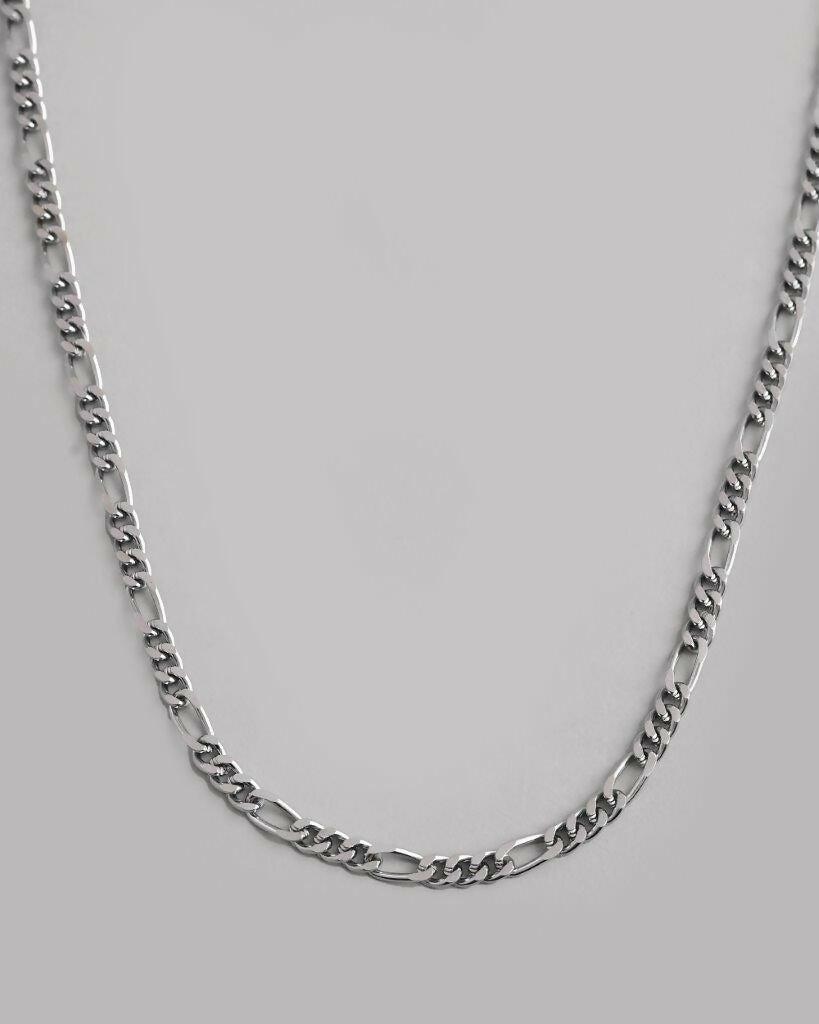 VOJ Silver Plated Cuban Link Chain 