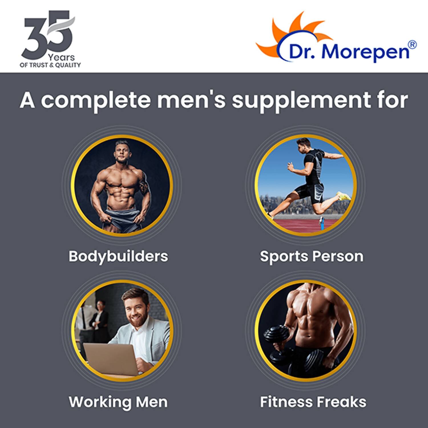 Dr. Morepen S J Capsules and Testosterone Booster Tablets Combo - Grab2buy