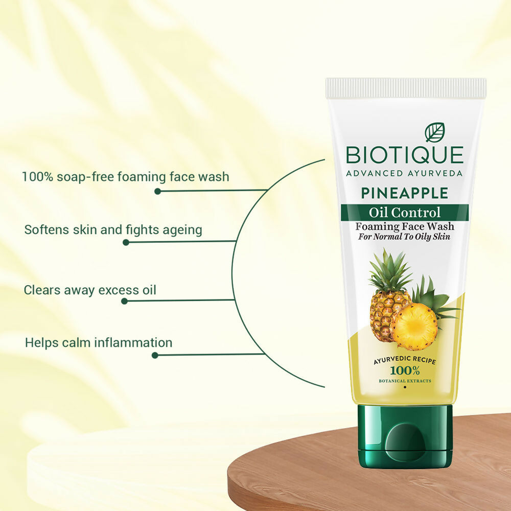 Biotique Bio Pineapple Oil Control Foaming Face Wash 